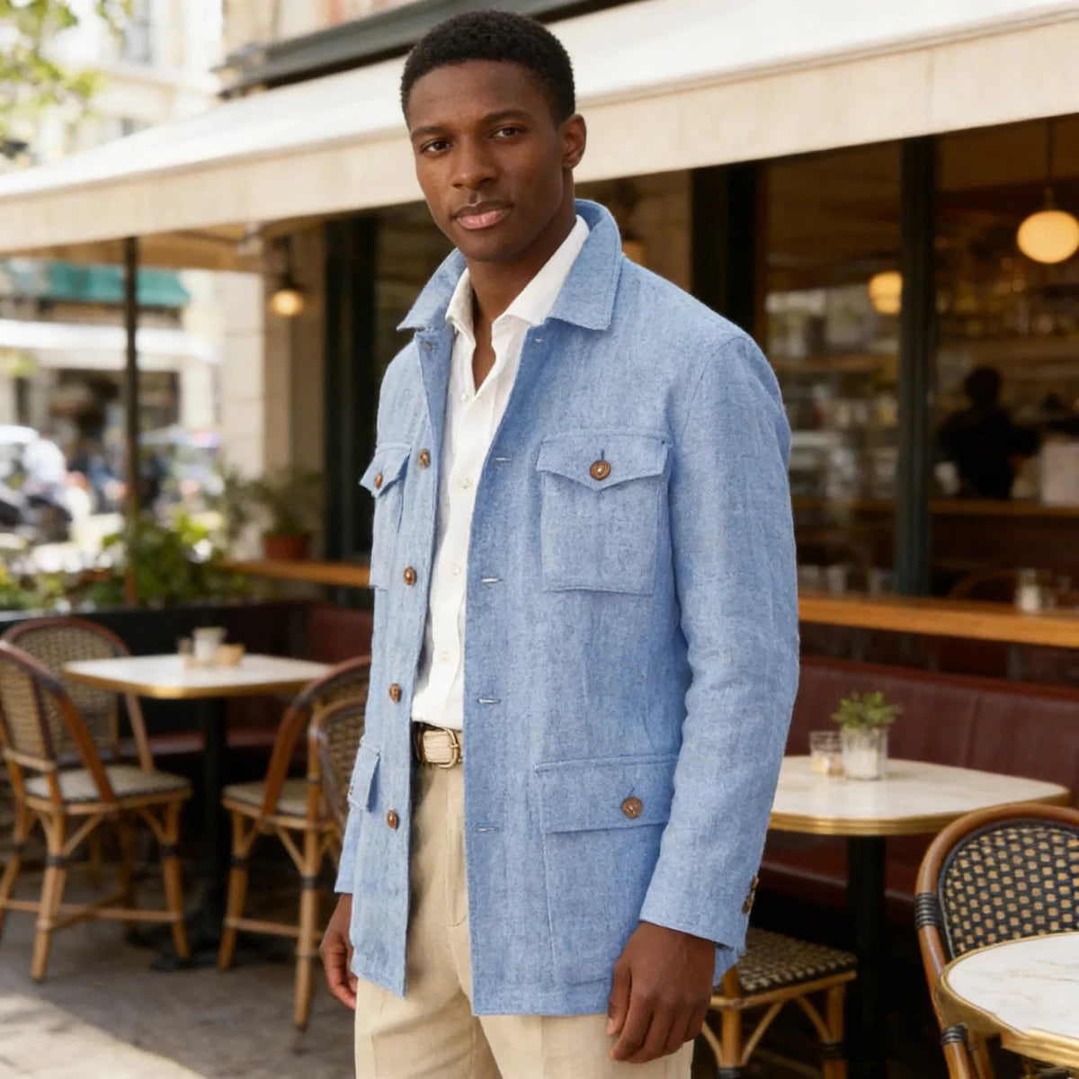 Leo cotton blazer for casual dress - Antonios