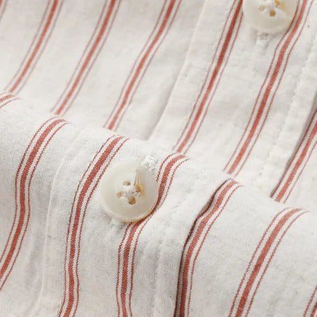 Leo cotton-linen striped shirt - Antonios