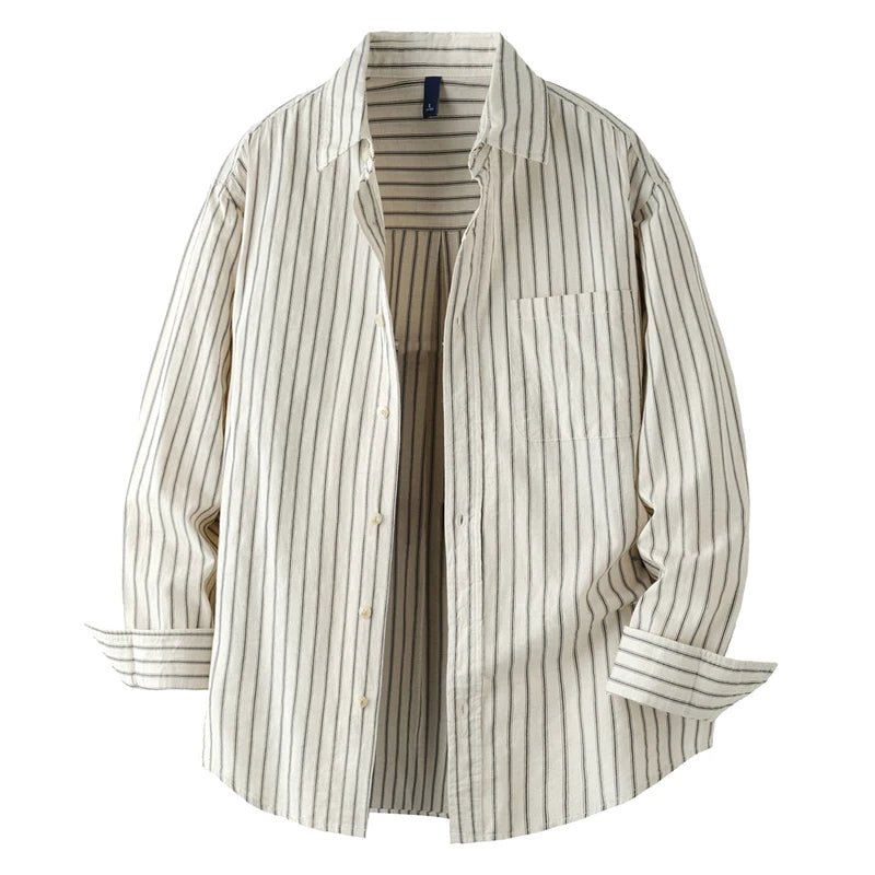 Leo cotton-linen striped shirt - Antonios