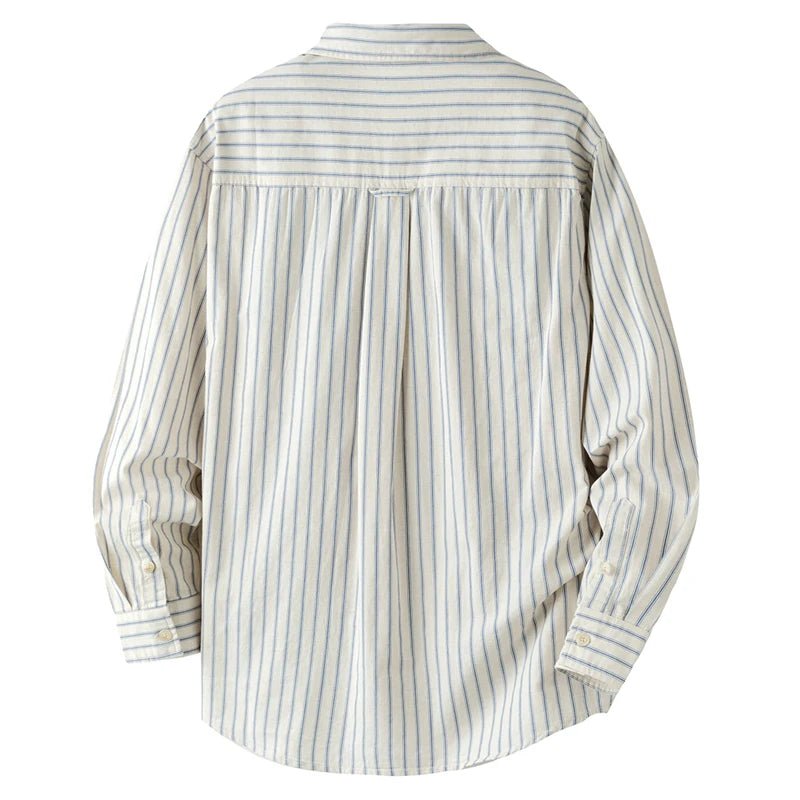 Leo cotton-linen striped shirt - Antonios