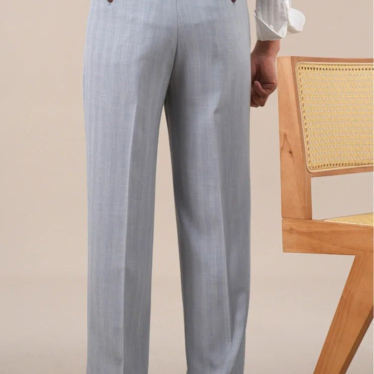 Leo double pleated business trousers straight fit - Antonios