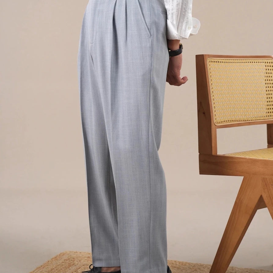 Leo double pleated business trousers straight fit - Antonios