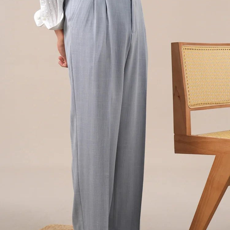 Leo double pleated business trousers straight fit - Antonios