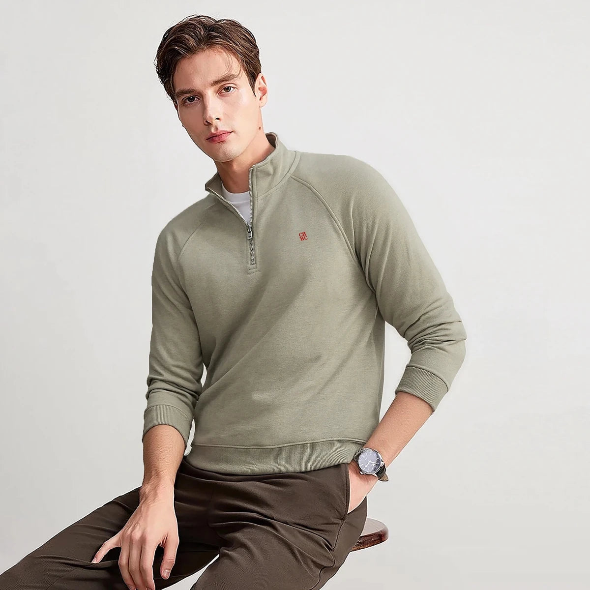 Leo half-zipper sweater design - Antonios
