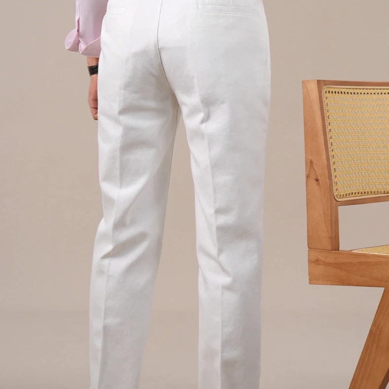 Leo high-waisted white pants - Antonios