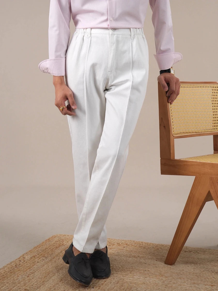 Leo high-waisted white pants - Antonios