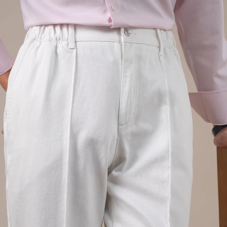 Leo high-waisted white pants - Antonios