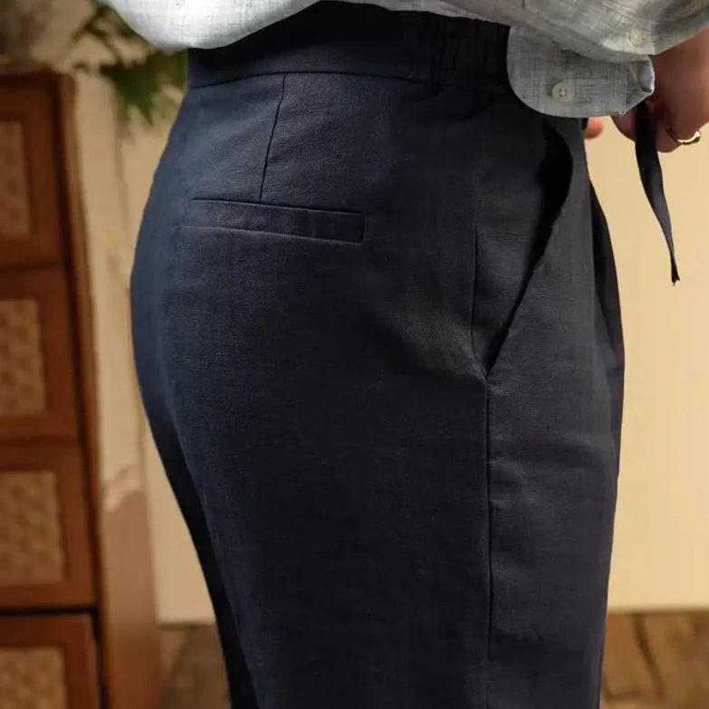 Leo italian-style linen pants for elegant dress - Antonios