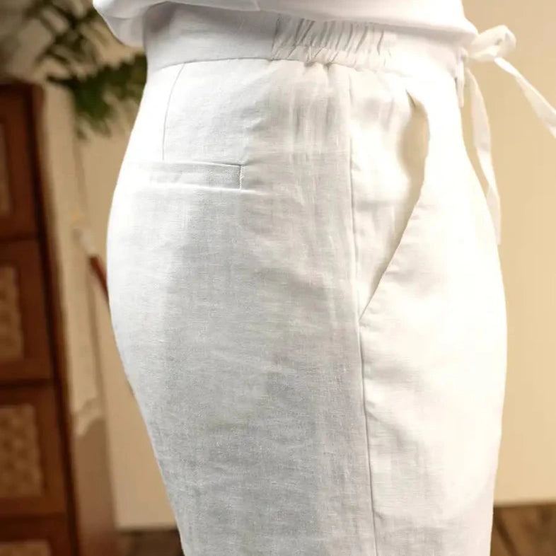 Leo italian-style linen pants for elegant dress - Antonios