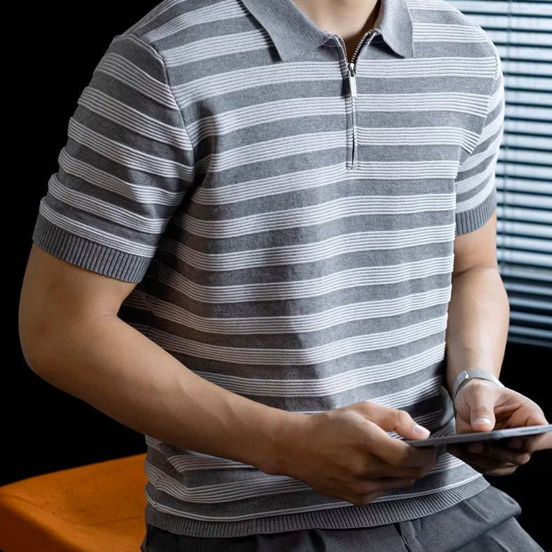 Leo knitted polo t-shirt for spring - Antonios