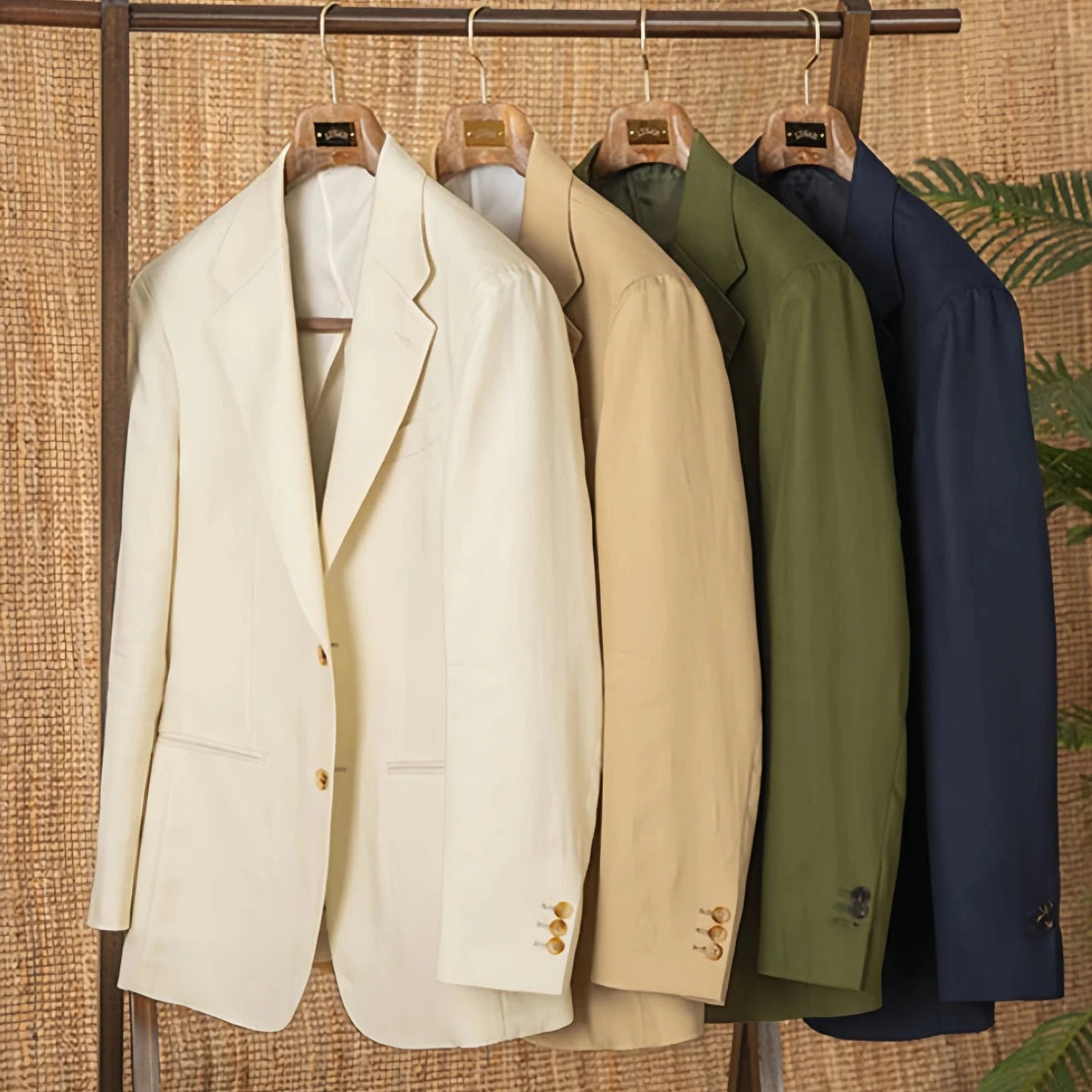 Leo linen cotton blend casual suit jacket - Antonios