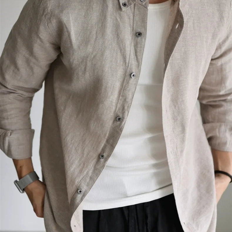 Leo linen-cotton spring shirt - Antonios
