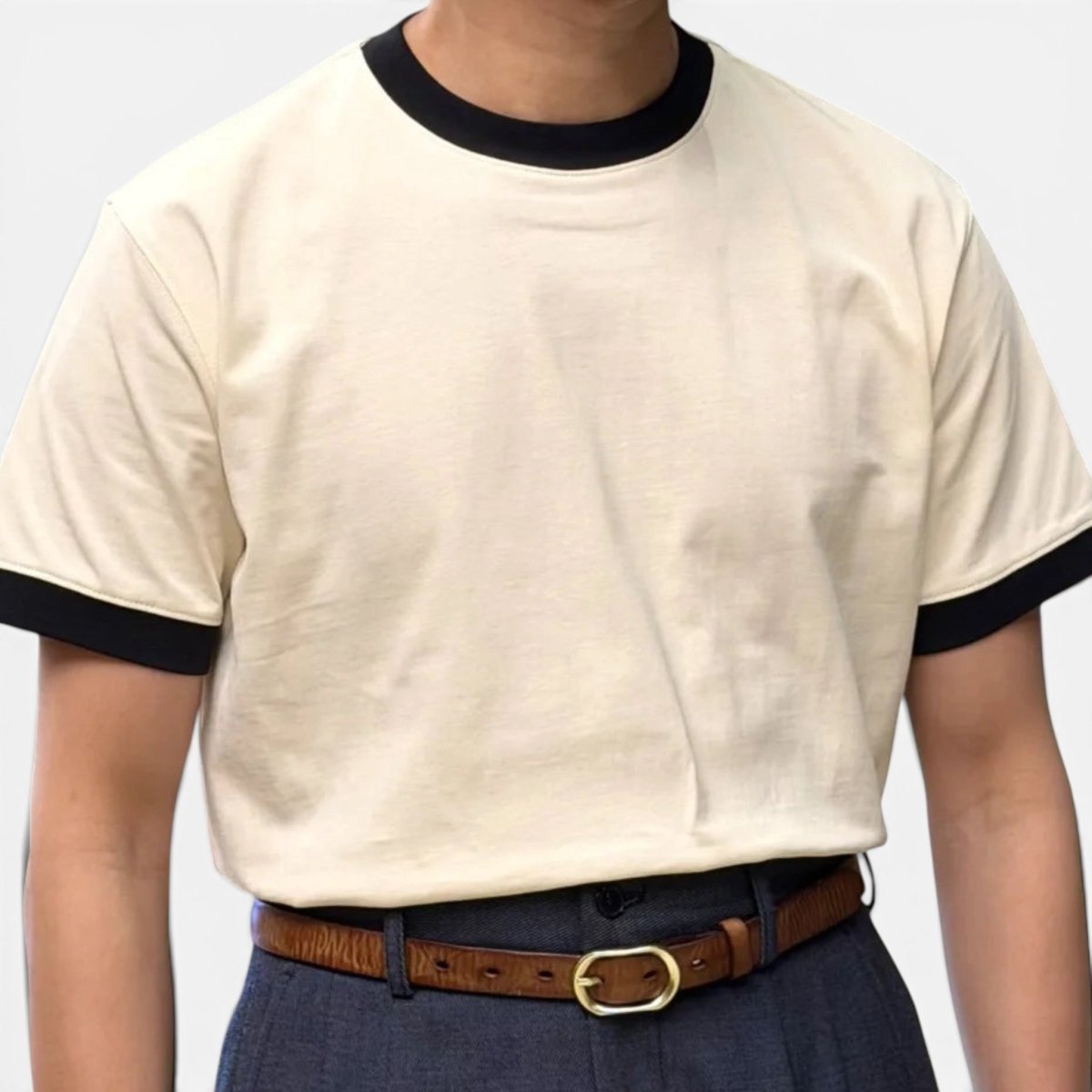 Leo pure cotton t-shirt with round neck - Antonios