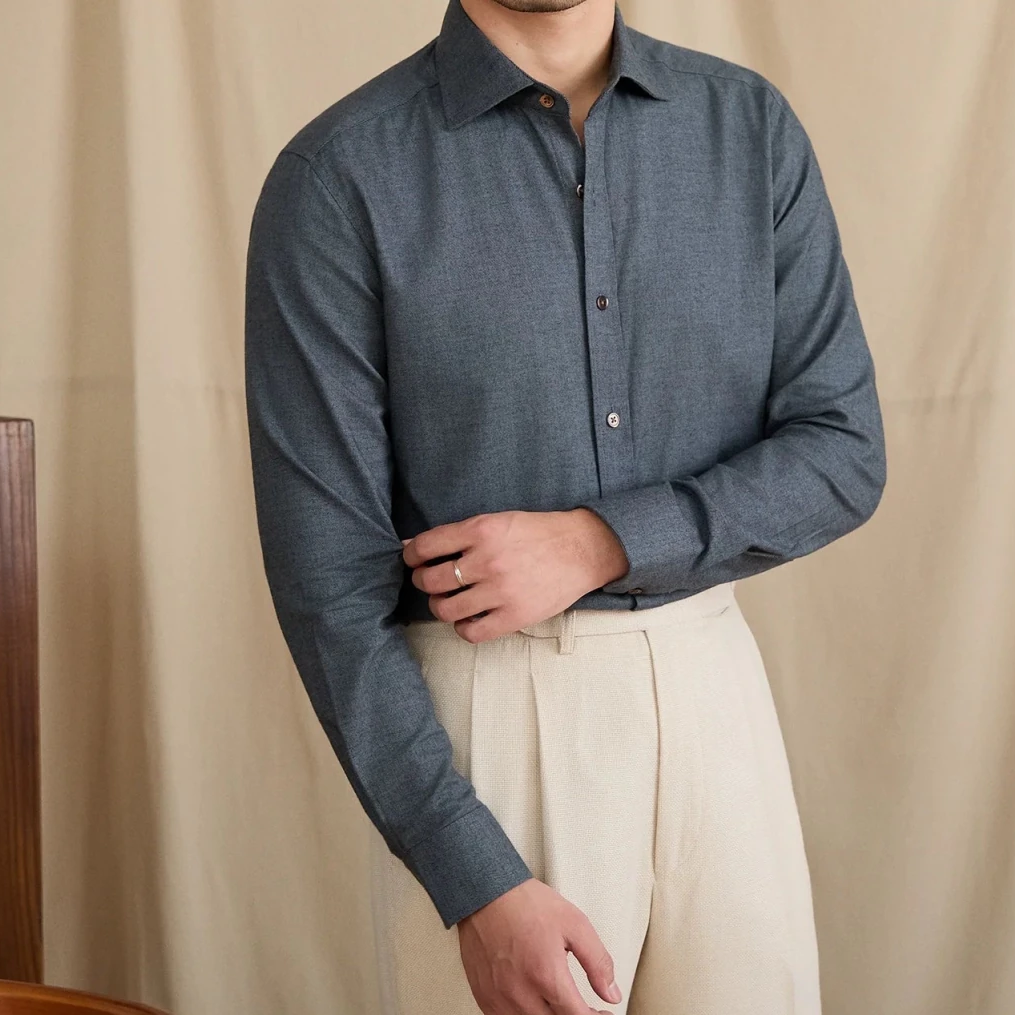 Leo retro pure cotton elegant shirt - Antonios