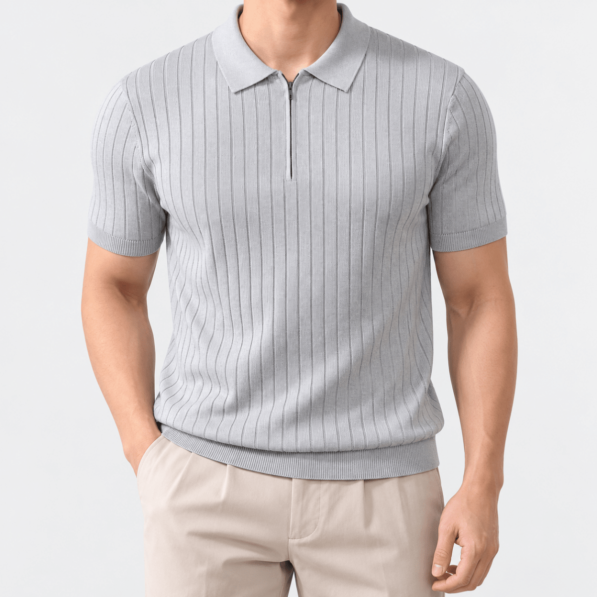 Leo spring business polo shirt - AntoniosClothing - Gray