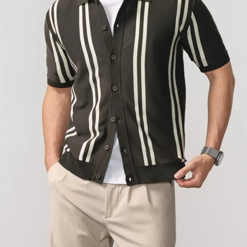 Leo summer overshirt with stripe design - Antonios