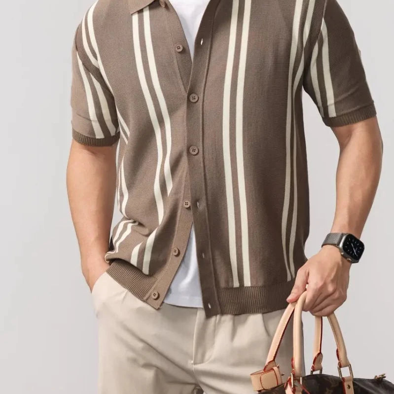 Leo summer overshirt with stripe design - Antonios