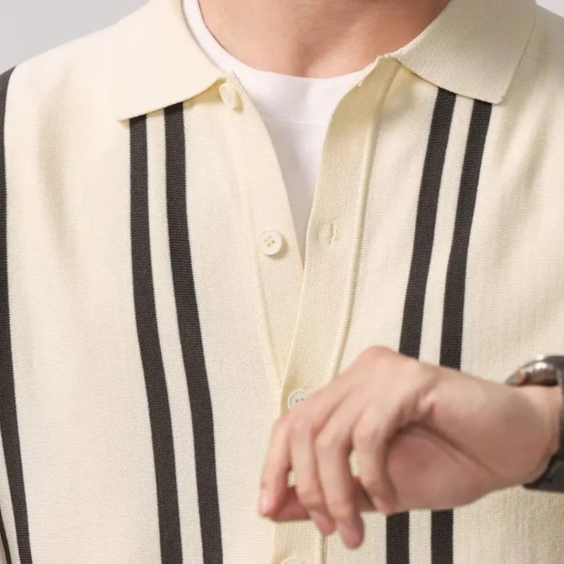 Leo summer overshirt with stripe design - Antonios
