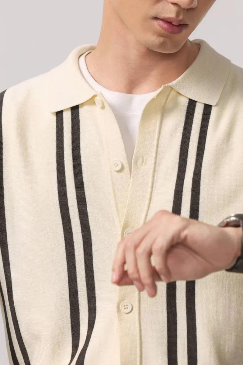 Leo summer overshirt with stripe design - Antonios
