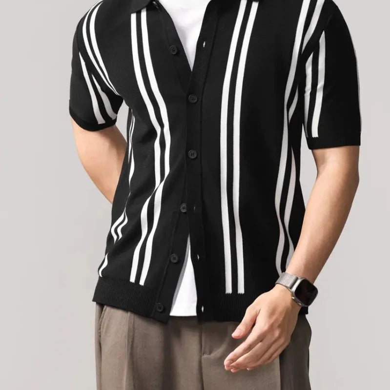 Leo summer overshirt with stripe design - Antonios
