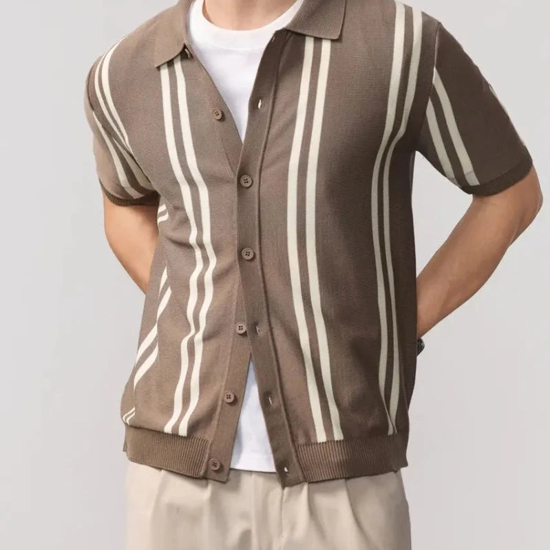 Leo summer overshirt with stripe design - Antonios