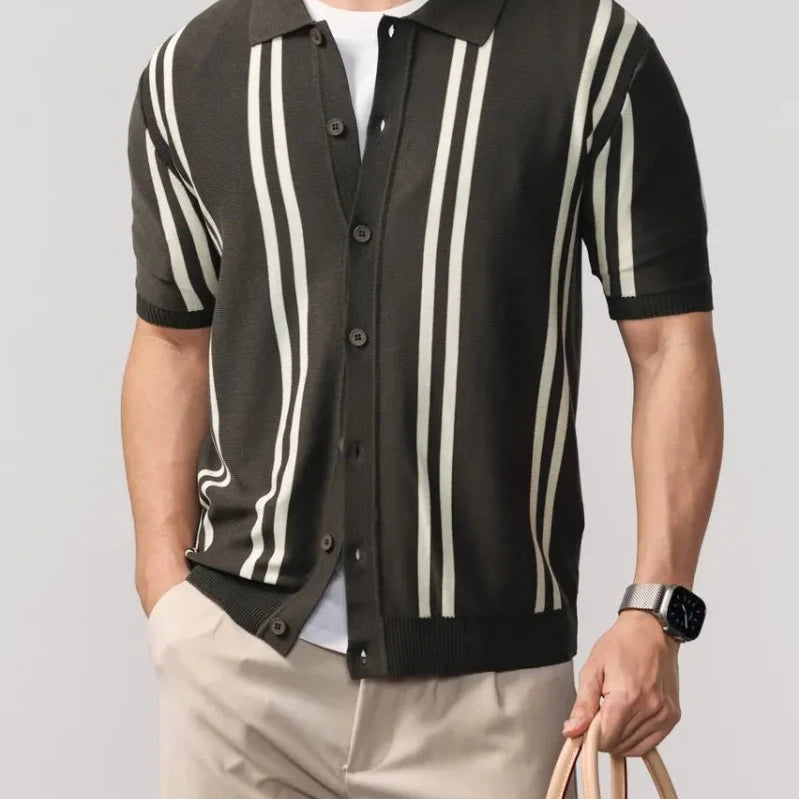 Leo summer overshirt with stripe design - Antonios