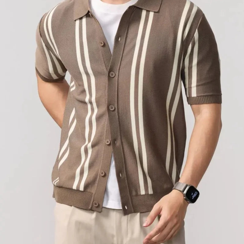 Leo summer overshirt with stripe design - Antonios