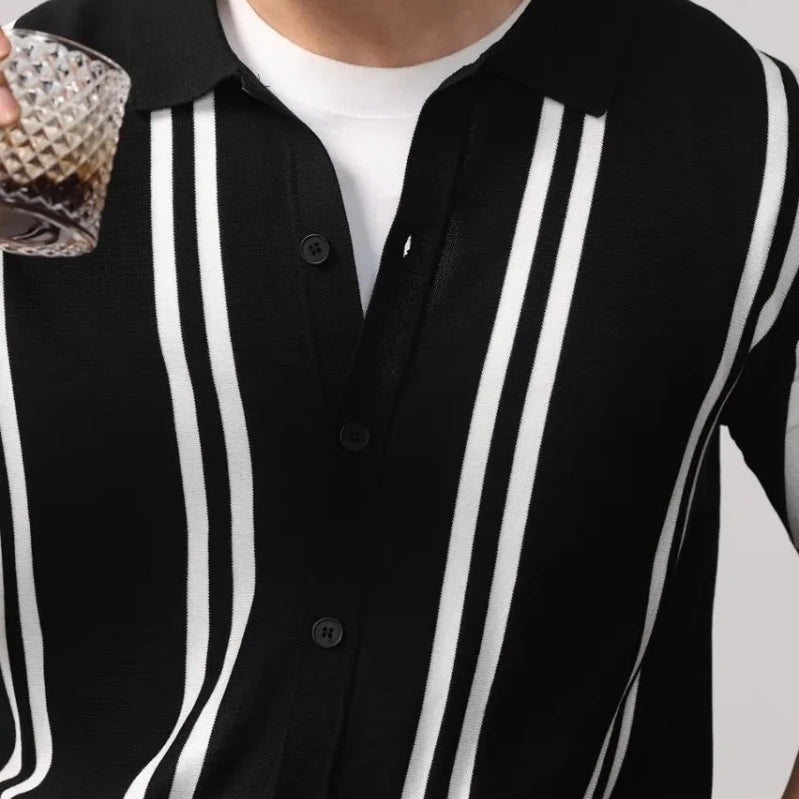 Leo summer overshirt with stripe design - Antonios