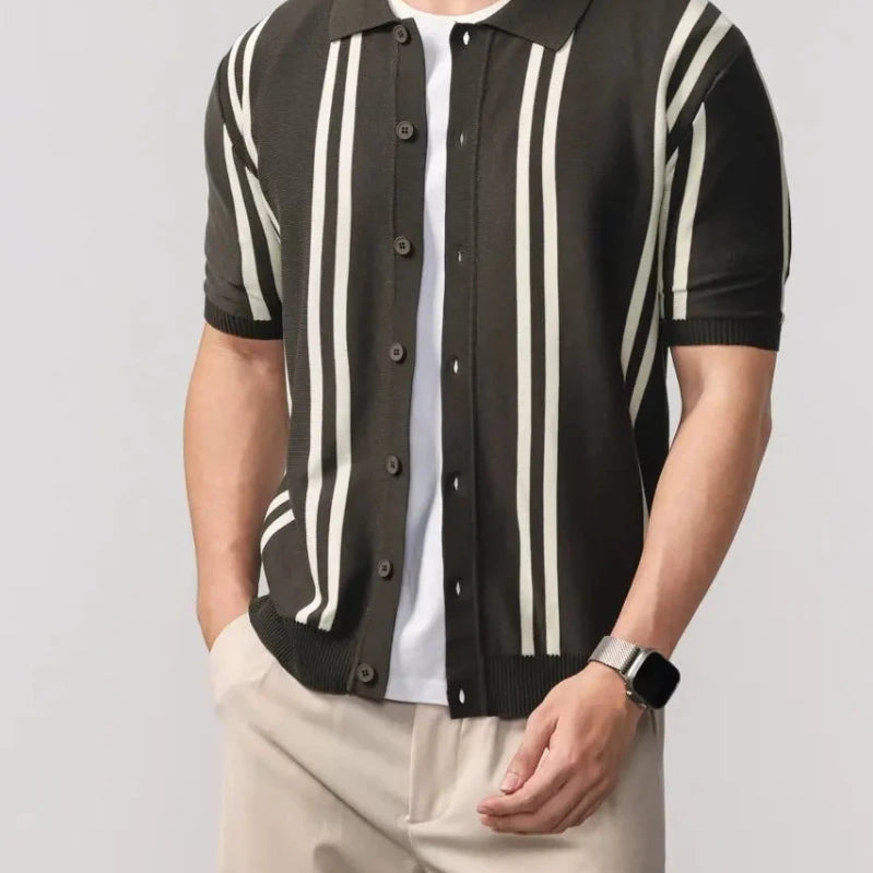 Leo summer overshirt with stripe design - Antonios