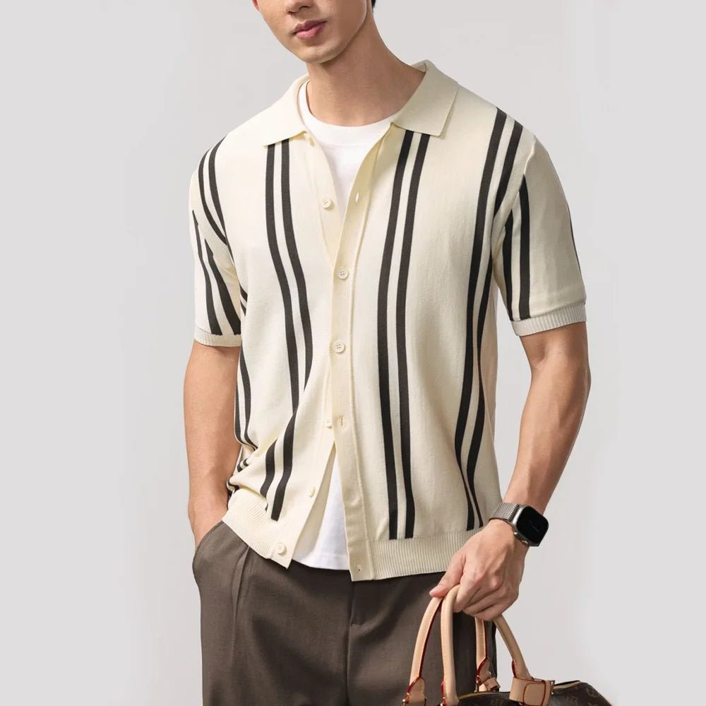 Leo summer overshirt with stripe design - Antonios
