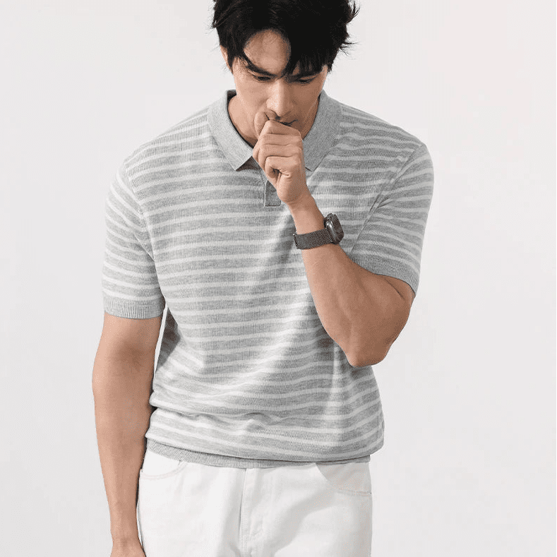 Leo summer striped polo t-shirt - Antonios