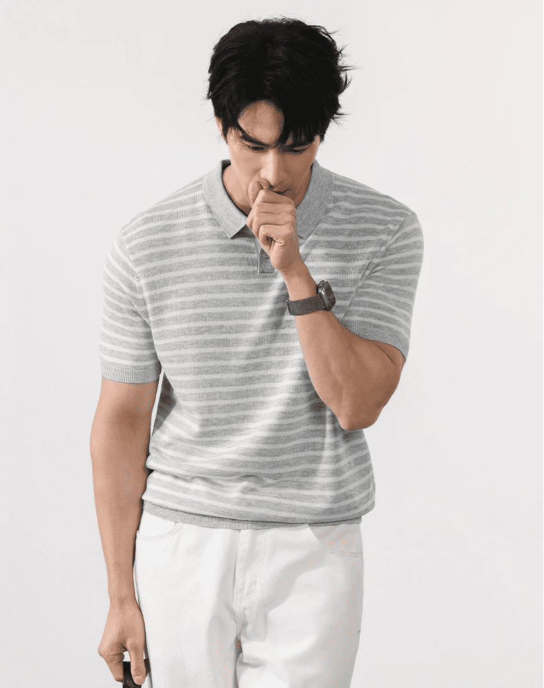 Leo summer striped polo t-shirt - Antonios