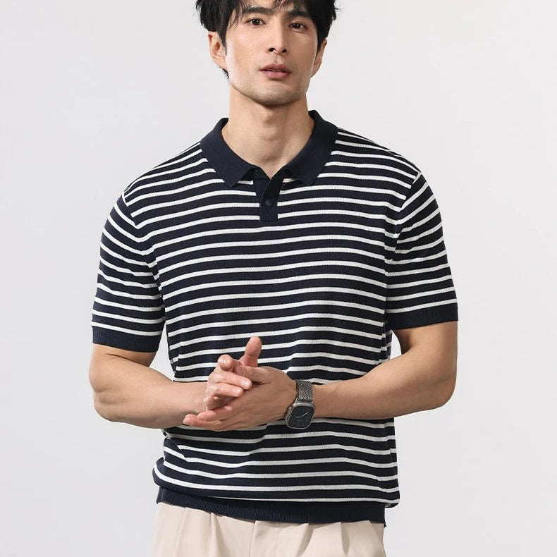 Leo summer striped polo t-shirt - Antonios