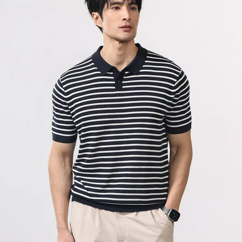 Leo summer striped polo t-shirt - Antonios