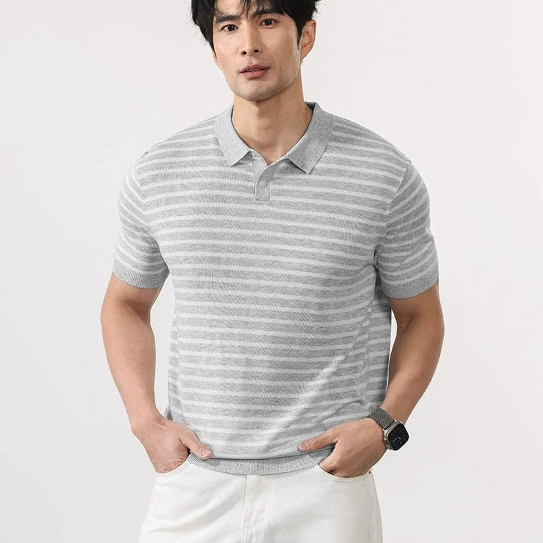 Leo summer striped polo t-shirt - Antonios