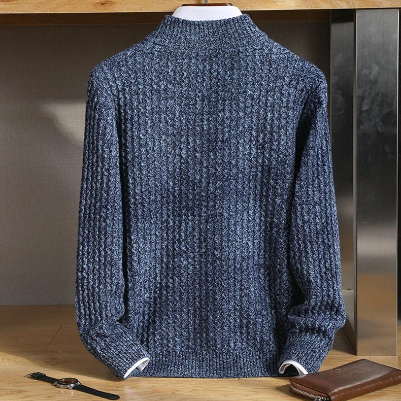 Leo zipper collar 100% merino wool cargian - Antonios