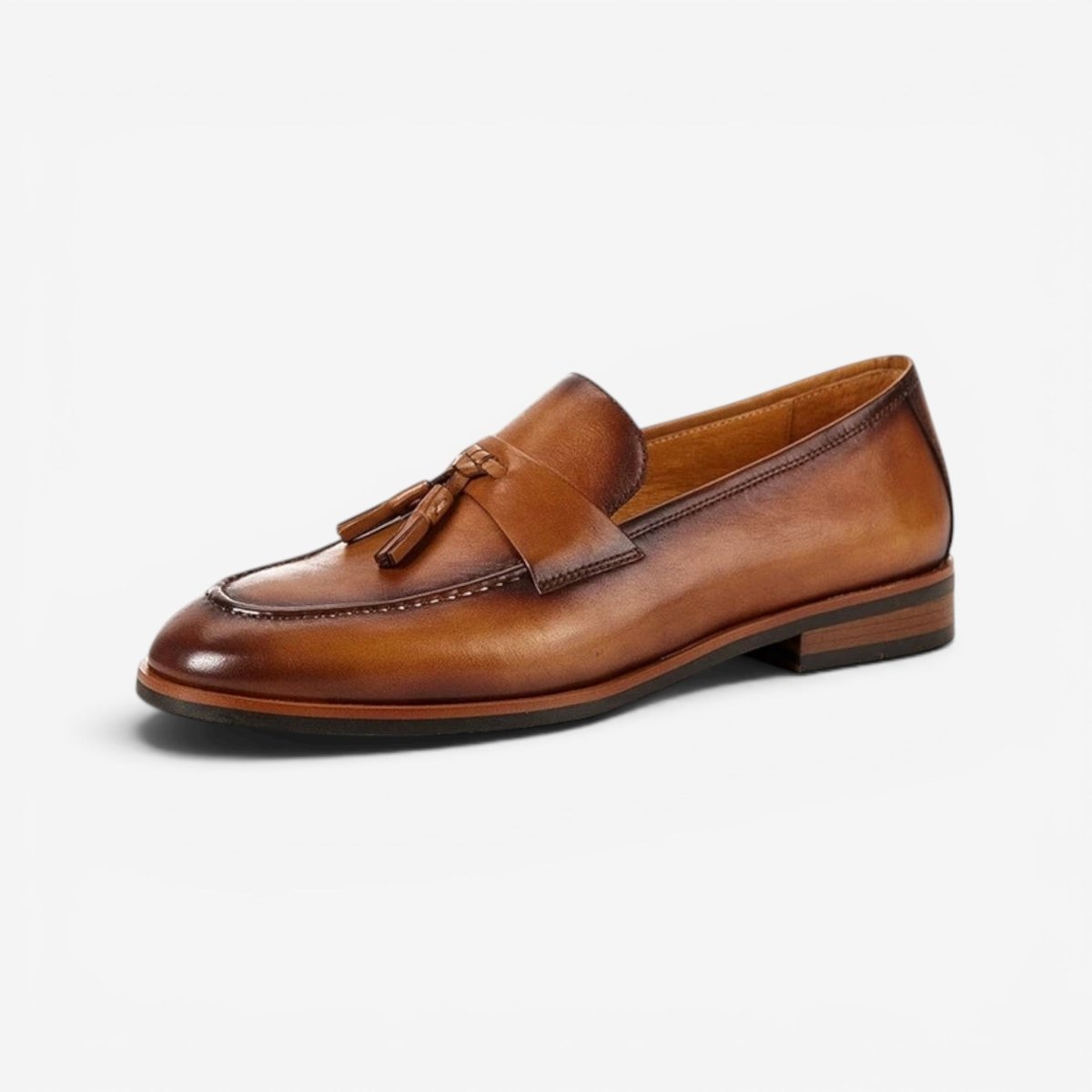 Leonardo genuine leather italian moccasins - AntoniosClothing - Coffee