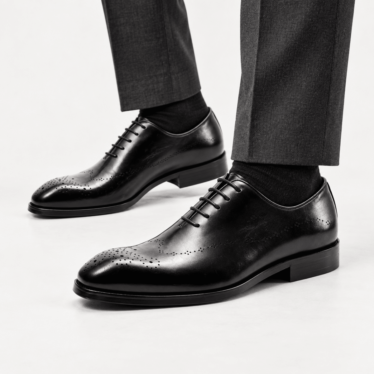 Leonardo genuine leather premium shoes - AntoniosClothing - Black
