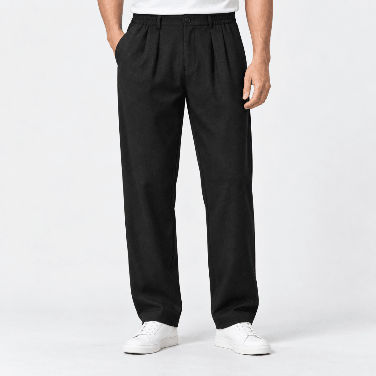 Leonardo lightweight loose vintage pants - AntoniosClothing - Black