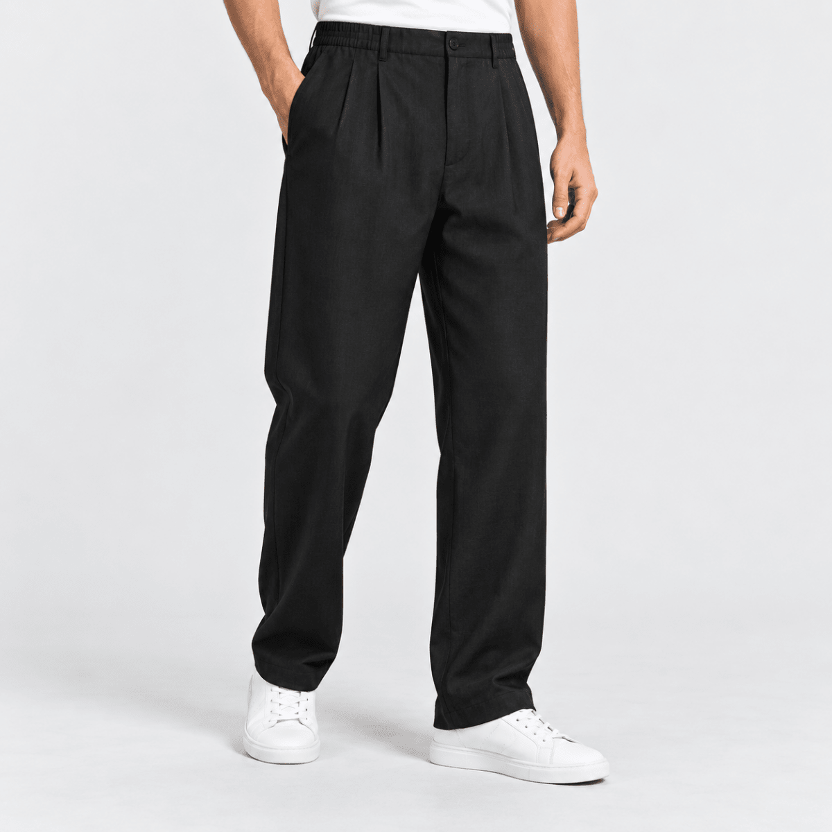 Leonardo lightweight loose vintage pants - AntoniosClothing - Black