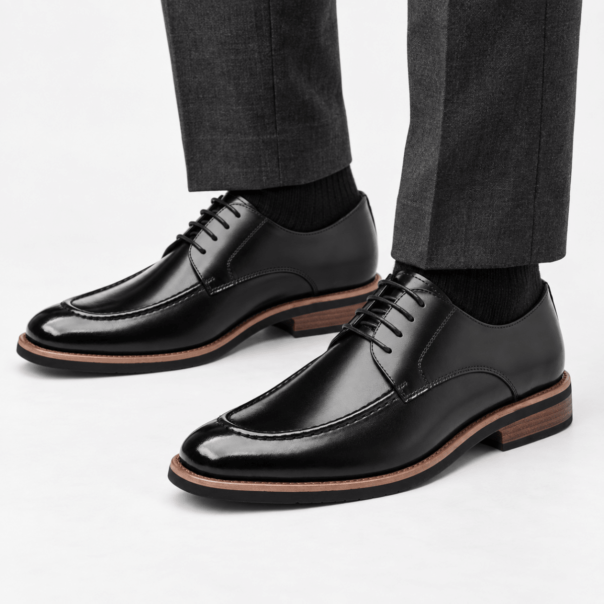 Leonardo oxford elegant shoes - AntoniosClothing - Black