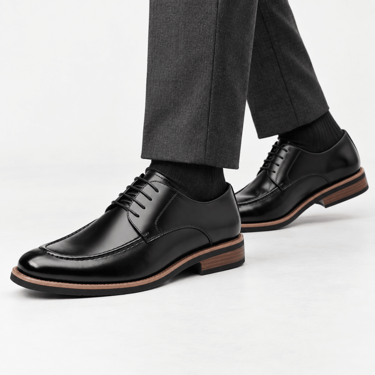 Leonardo oxford elegant shoes - AntoniosClothing - Black