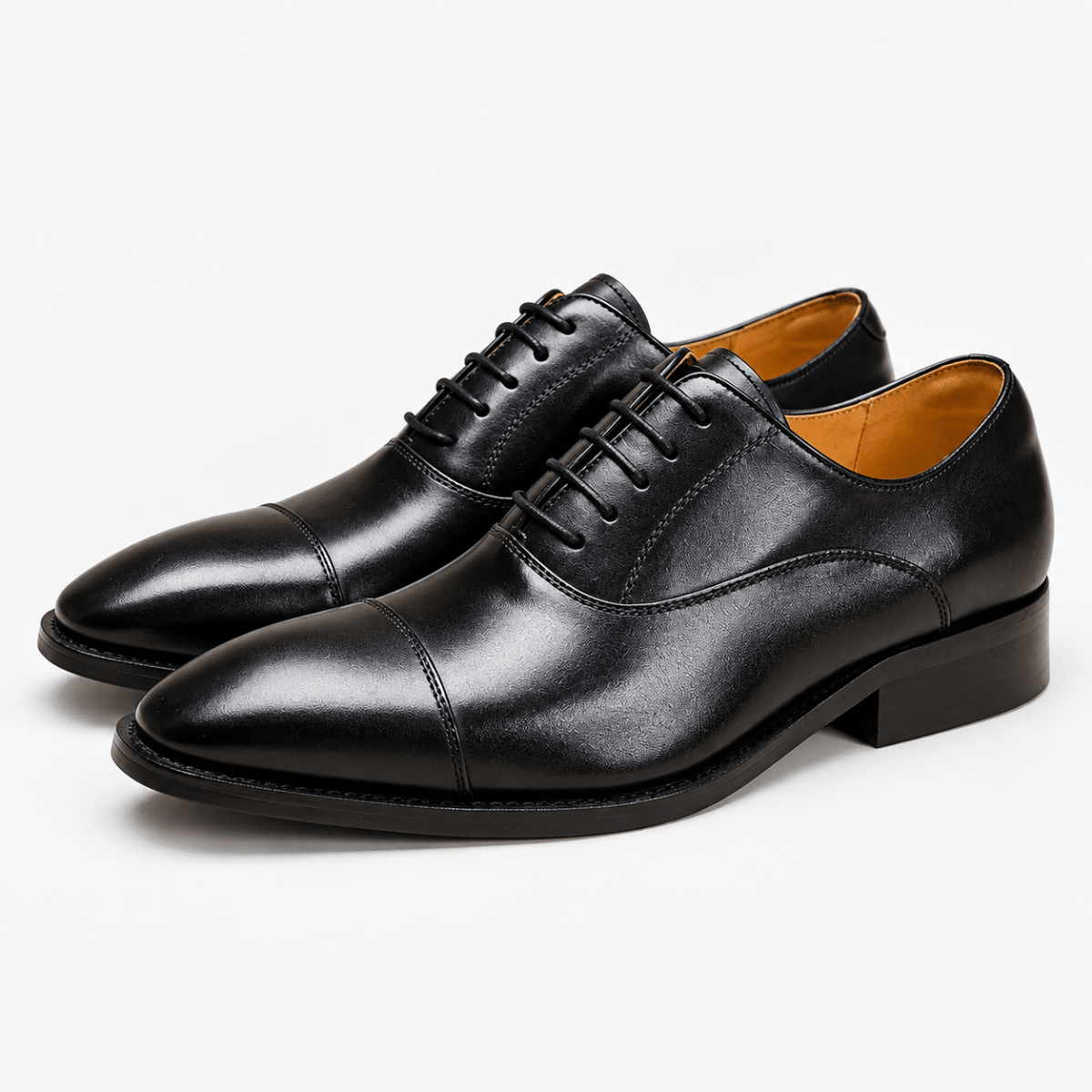 Leonardo oxford genuine leather shoes - AntoniosClothing - Black