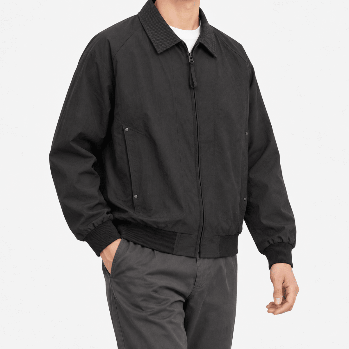 Leonardo spring/autumn bomber jacket - AntoniosClothing - Black
