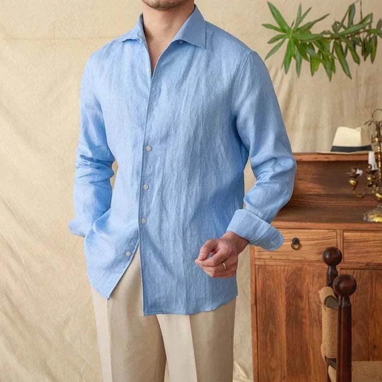 Linen elegant shirt long sleeve - Antonios
