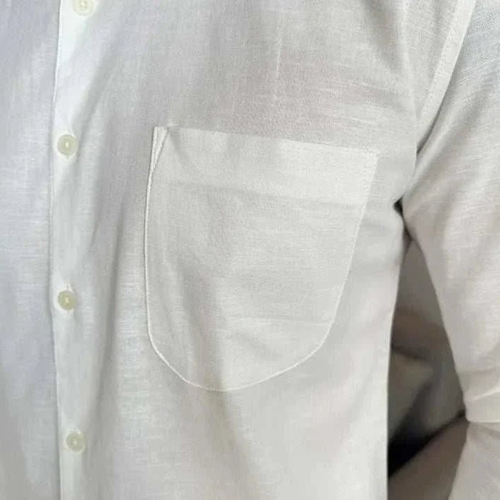 Linen smart casual long - sleeve shirt - Antonios