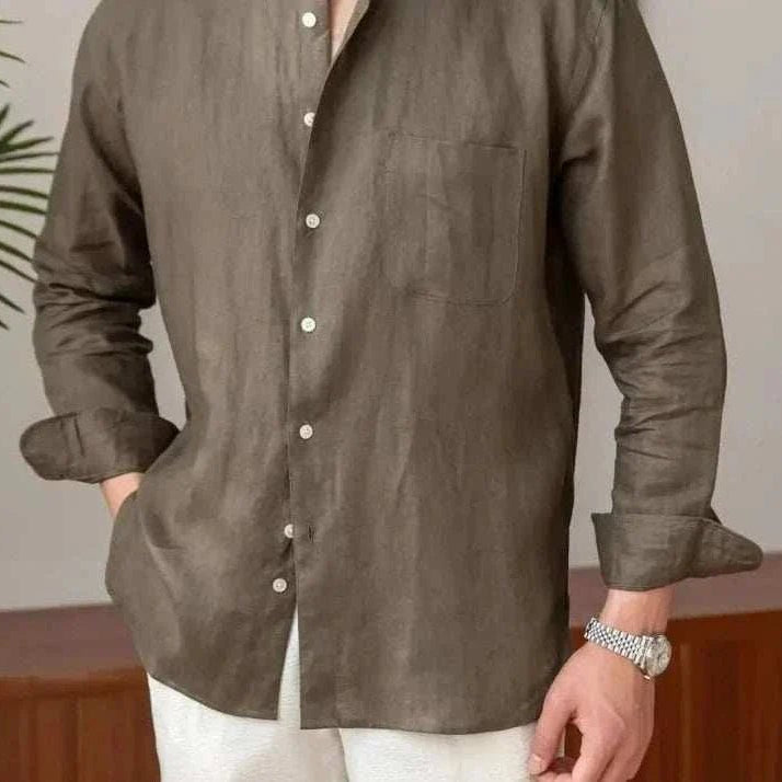 Linen smart casual long sleeve shirt - Antonios