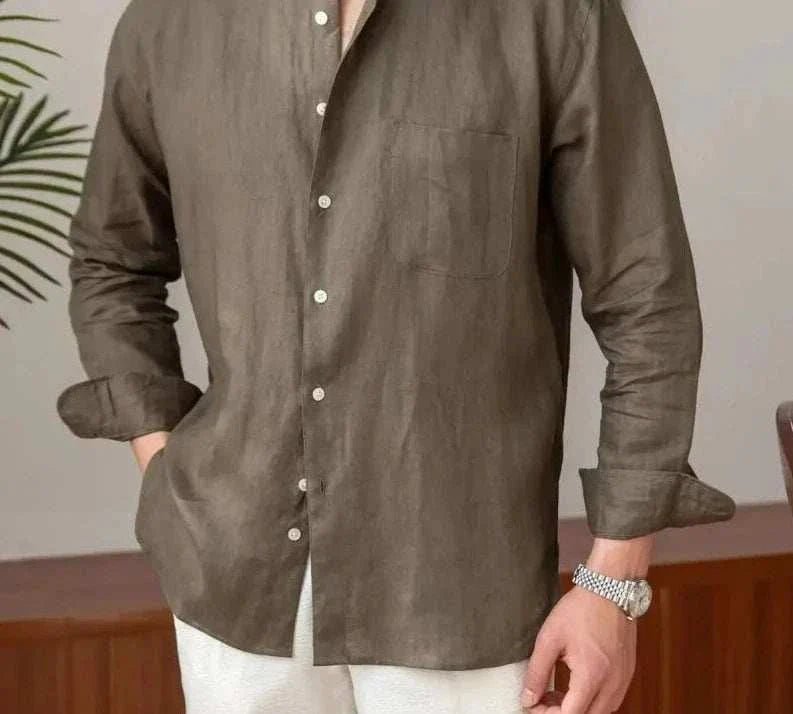 Linen smart casual long sleeve shirt - Antonios