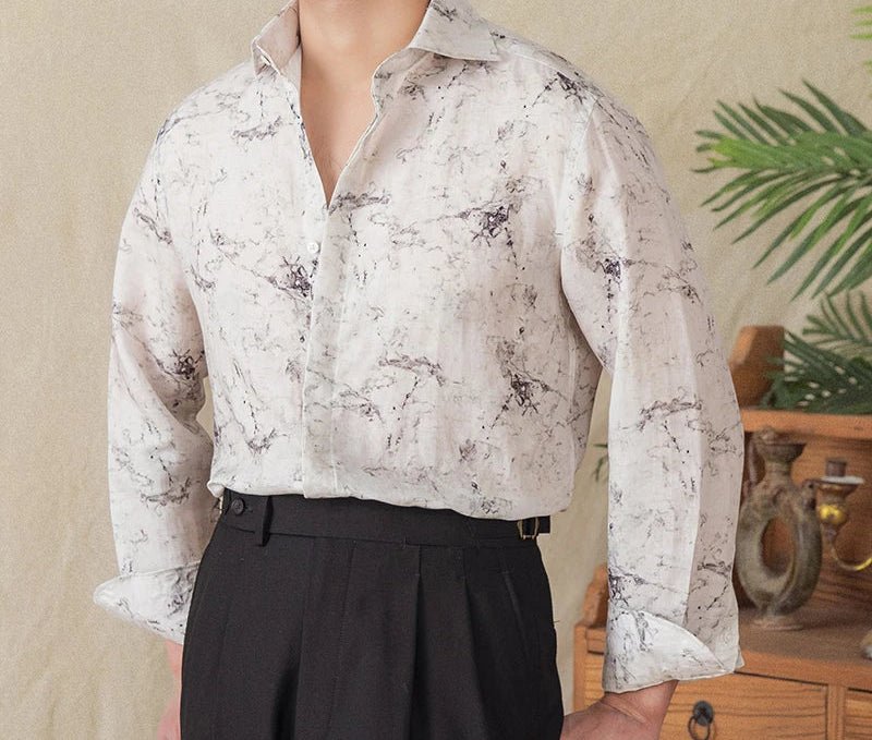 Linen vintage business shirt - Antonios