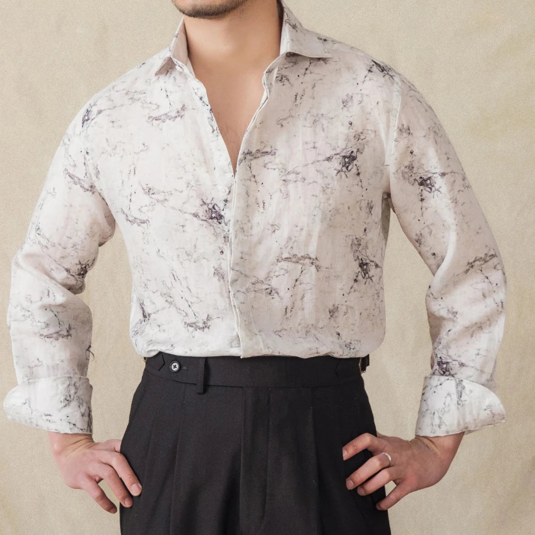 Linen vintage business shirt - Antonios